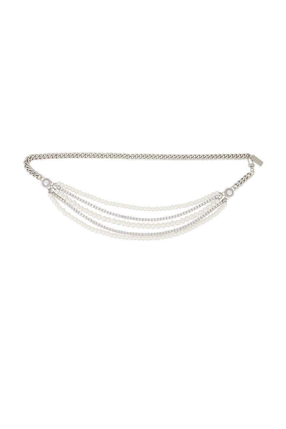 retrofete Chloe Pearl Chain Belt in Silver | REVOLVE display picture 1