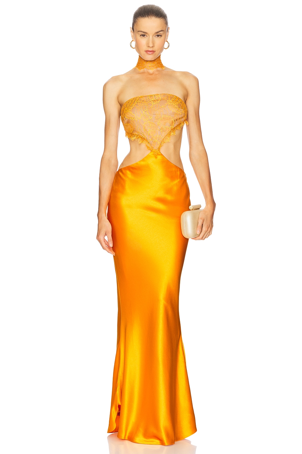 high neck mermaid bridesmaid dress Trendy High neck Mermaid Lace Ivory Wedding Dress with Overskirt