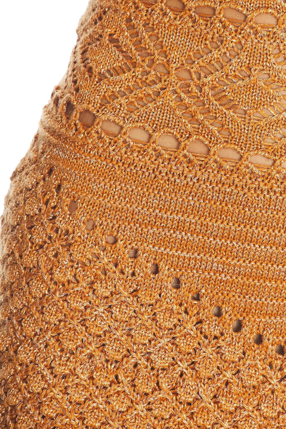 rust crochet dress Melissa Crochet Midi Dress in Rust