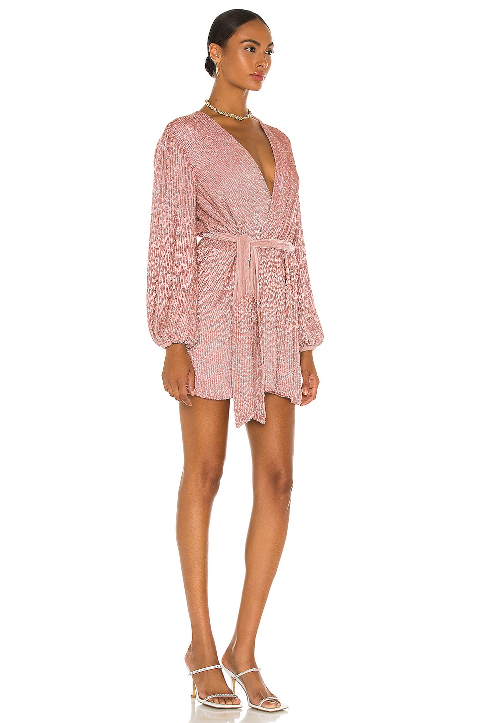 retrofete Gabrielle Robe Dress in Dusty Rose