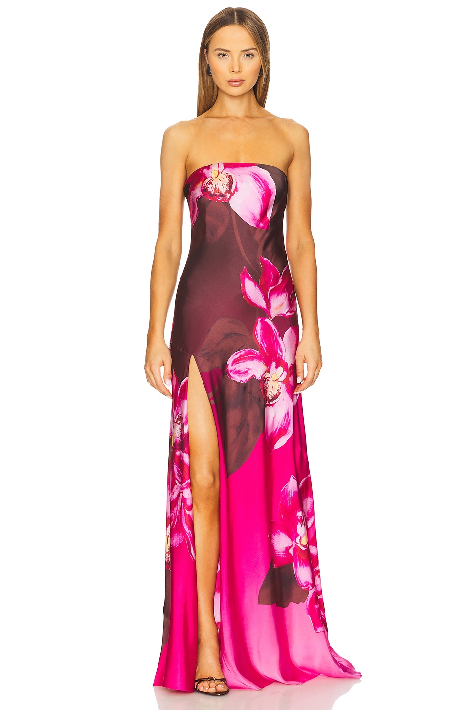 retrofete shayna silk dress retrofete Aiyanna Silk Dress in Orchid Ombre