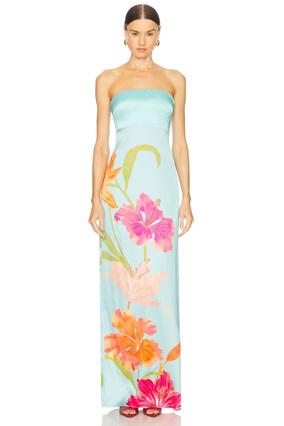 vivi silk dress Retrofete Vivi Dress in Green