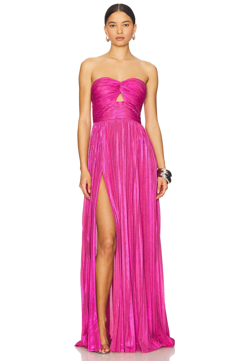 hot pink mini party dress Lucca One Shoulder Organza Bodycon Mini Dress main image 0