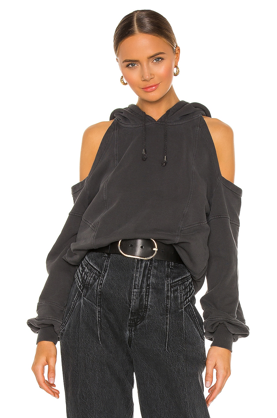retrofete Washed Terry Hoodie in Black | REVOLVE