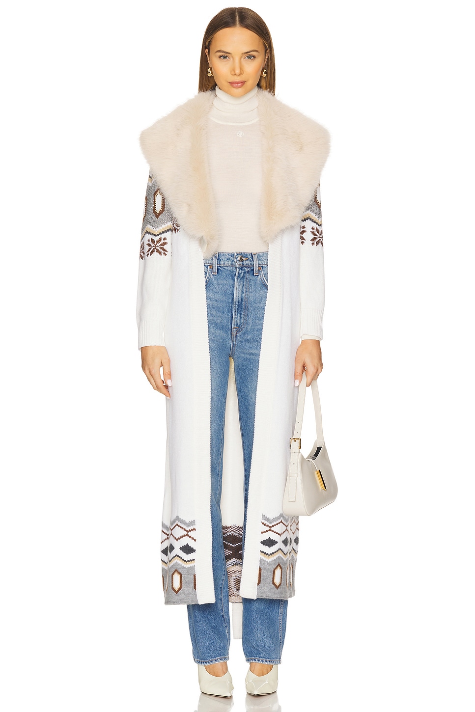 Vail Faux Fur Cardigan - Thumbnail 1