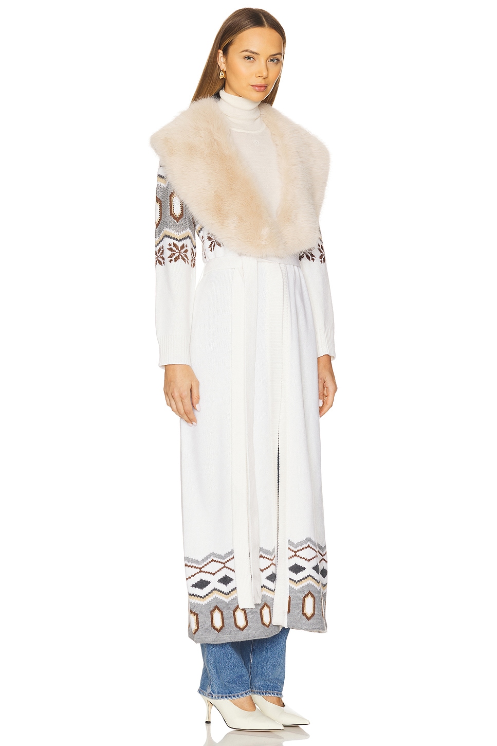 Vail Faux Fur Cardigan - Thumbnail 4
