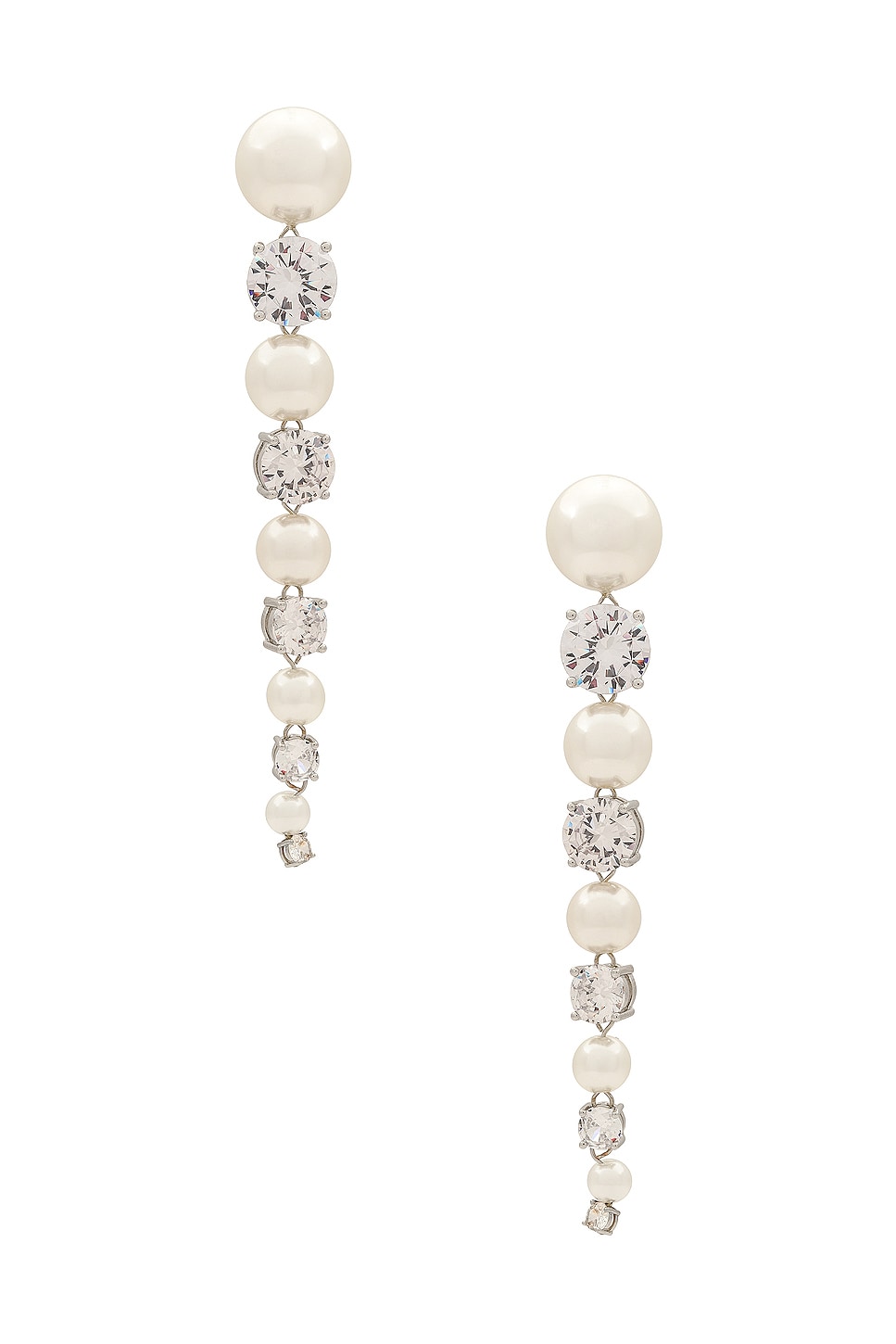 retrofete Quinn Earring in Ivory & Silver | REVOLVE