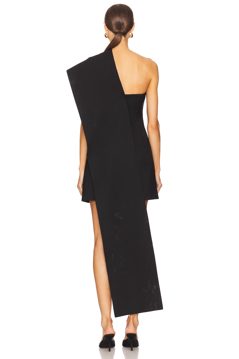 rohe asymmetric off-the-shoulder dress Mena Asymmetric Mini Dress in Sienna | Jaded London main image 0
