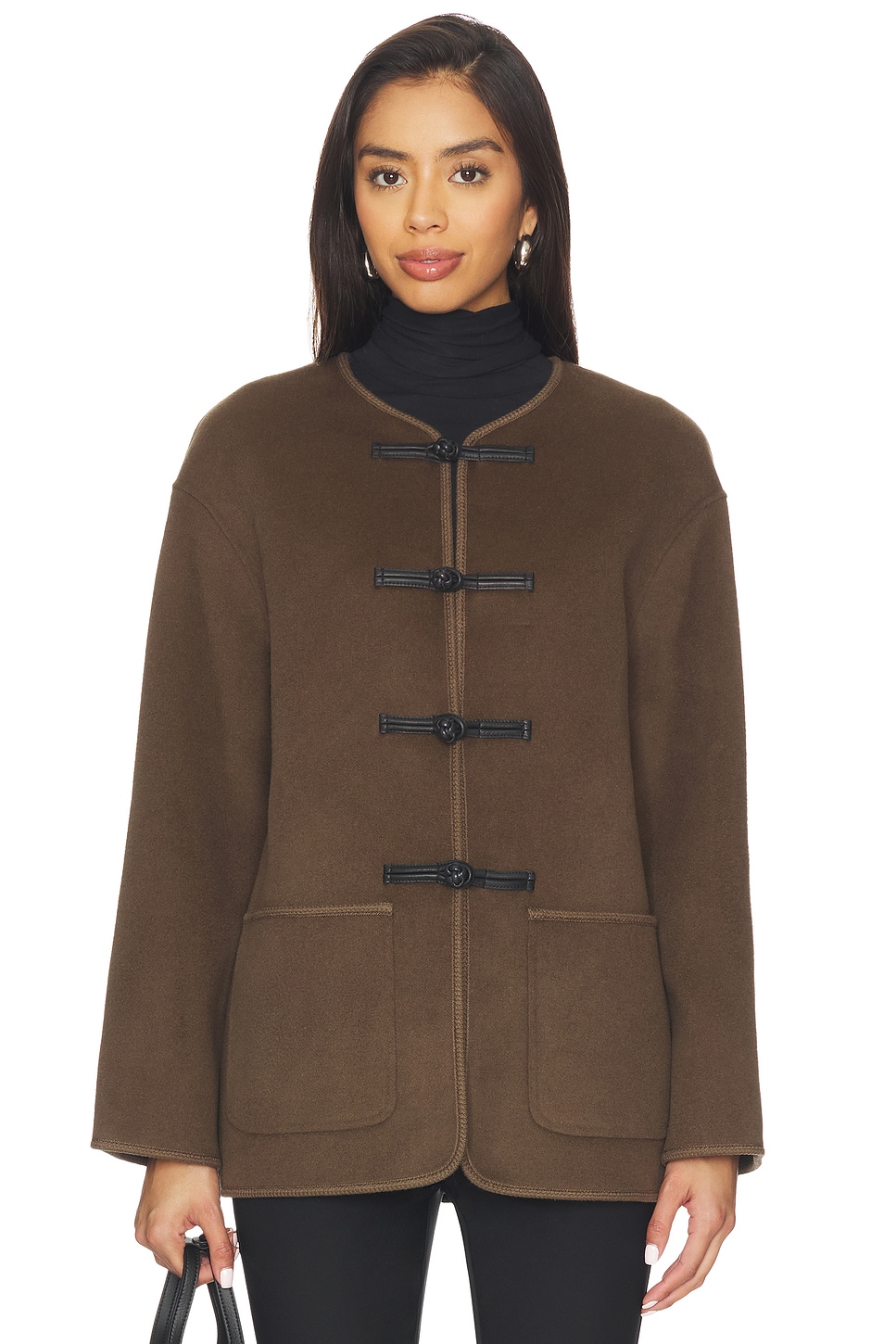 Rohe Mandarin Double-Face Jacket in Taupe | REVOLVE