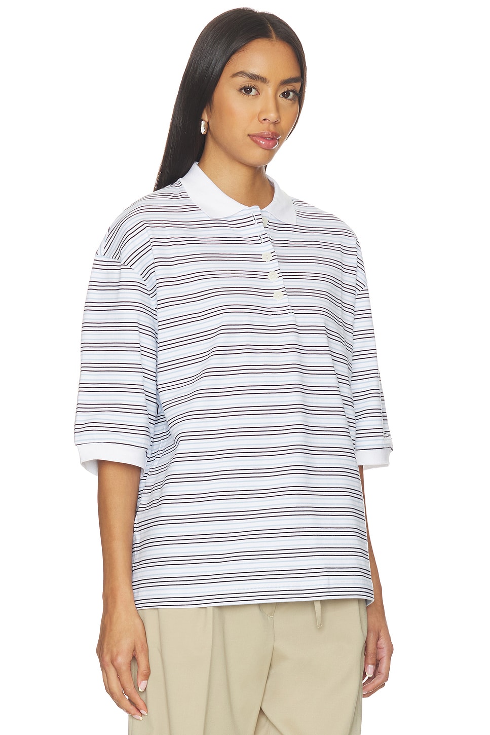 Striped Oversized Polo - thumbnail 3
