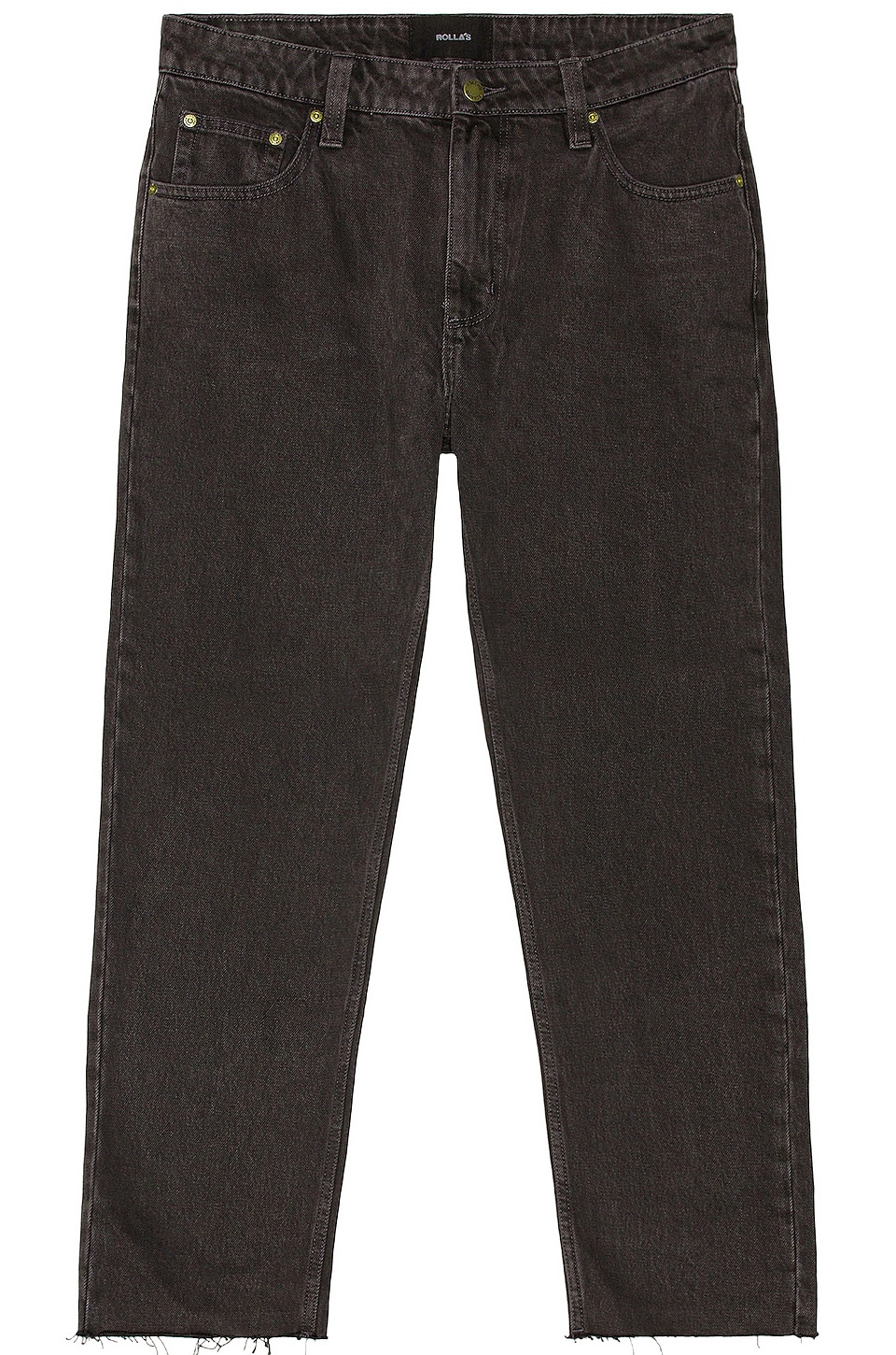 ROLLA'S Relaxo Chop Cropped Jean in Stoned Black