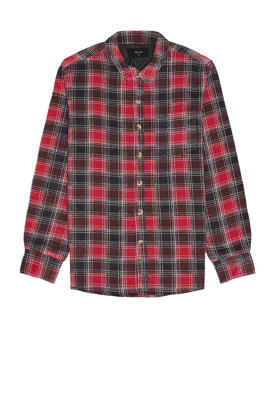 ROLLA'S Men At Work Quilted Cord Check Shirt in Multi