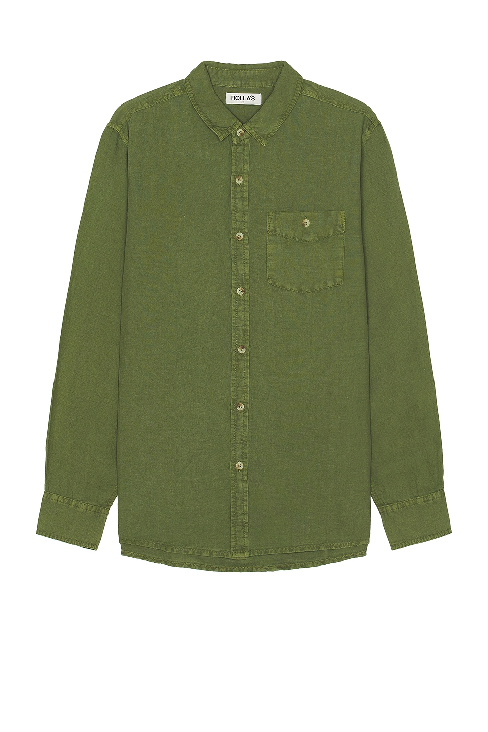 ROLLA'S Men At Work Hemp Shirt in Olive | REVOLVE