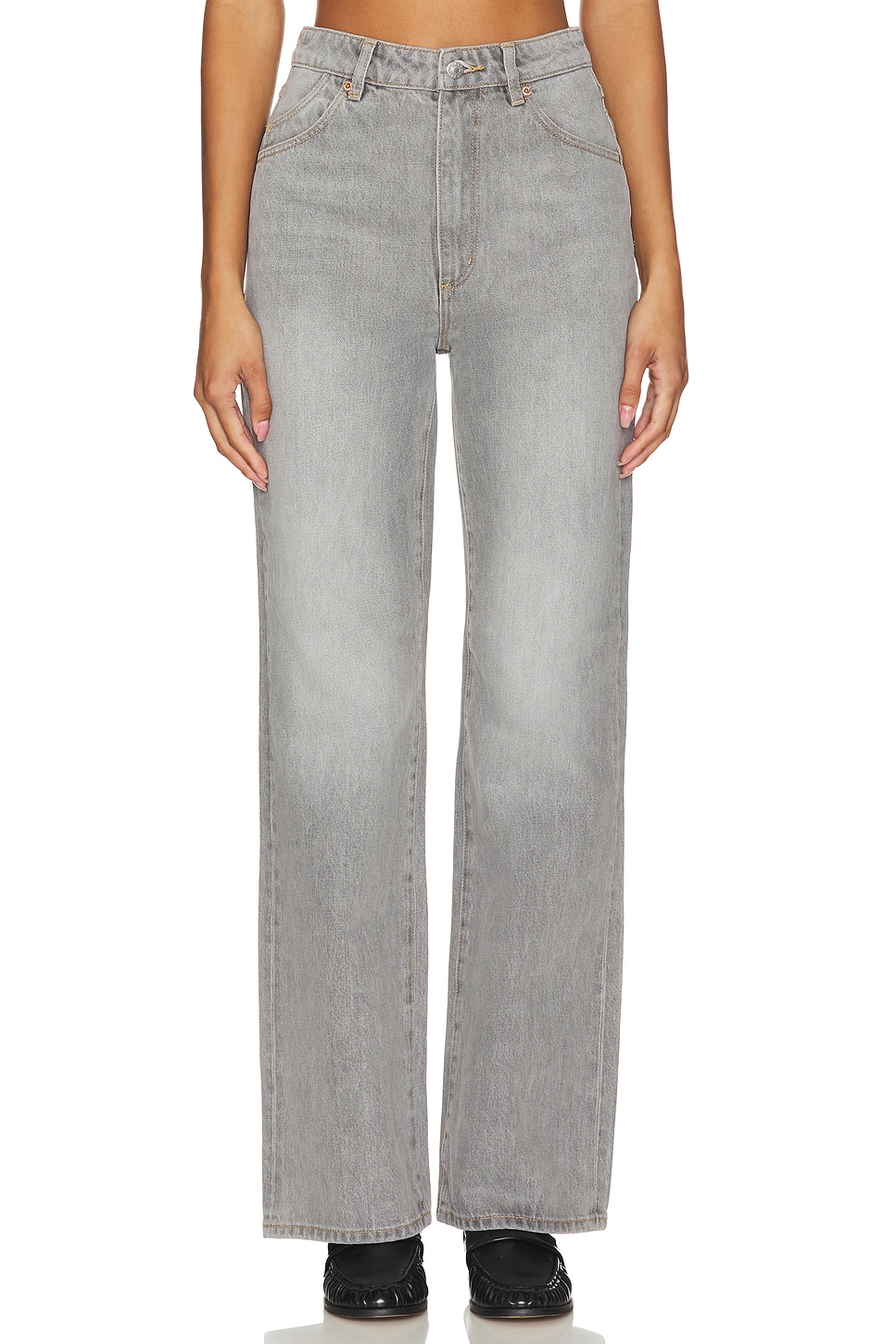 ROLLA'S Heidi Wide Leg Jeans in Stone Grey | REVOLVE