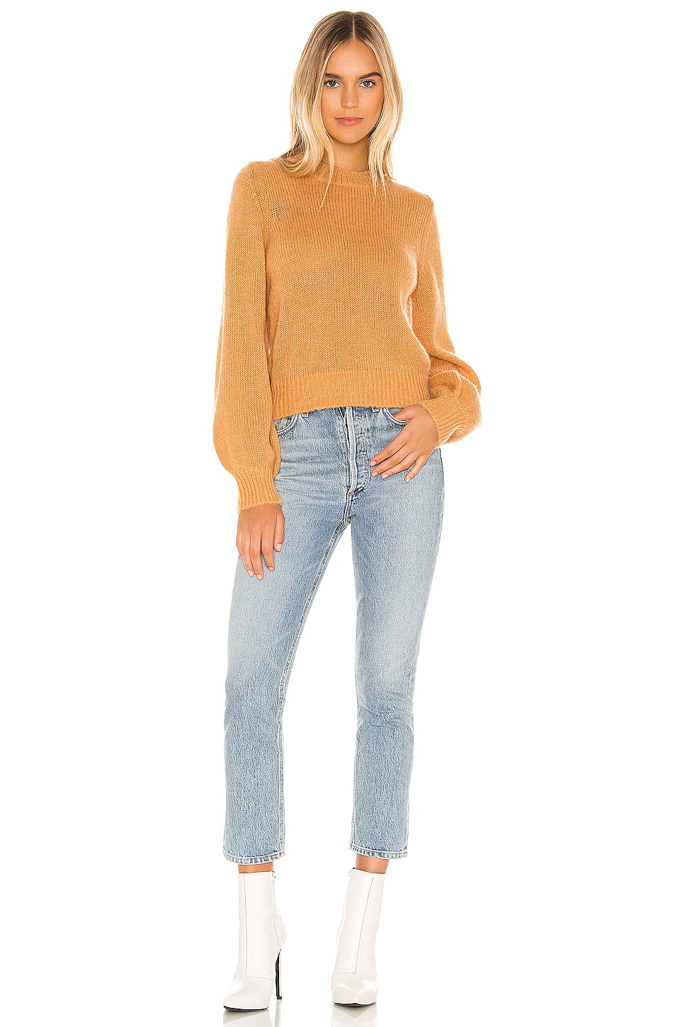 ROLLA'S Fluffy Gigi Sweater in Gold | REVOLVE