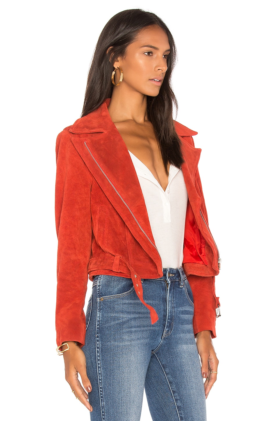 ROLLA'S Hutchence Suede Jacket in Flame | REVOLVE