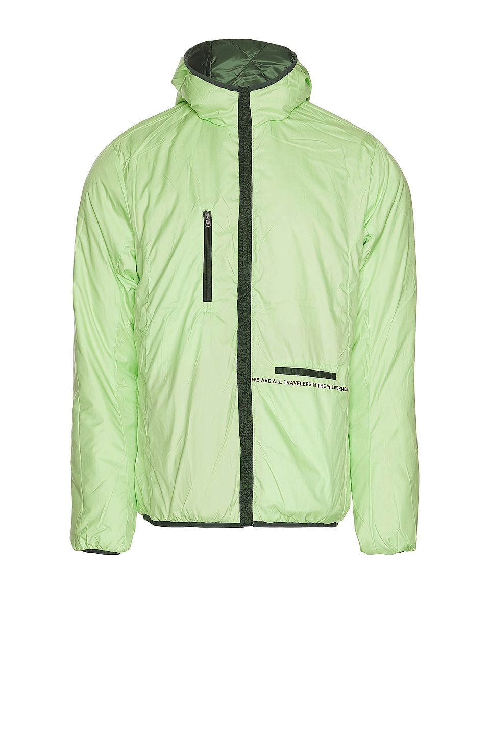 Rhone Tundra Quilted Hooded Jacket in Camping Green