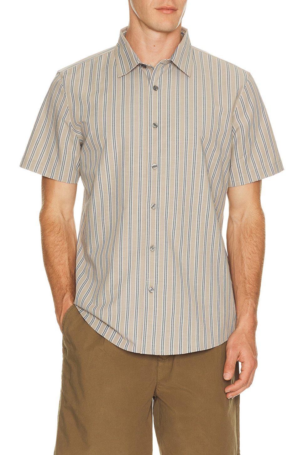 Rhone — РУБАШКА · Teak Brown Vintage Stripe