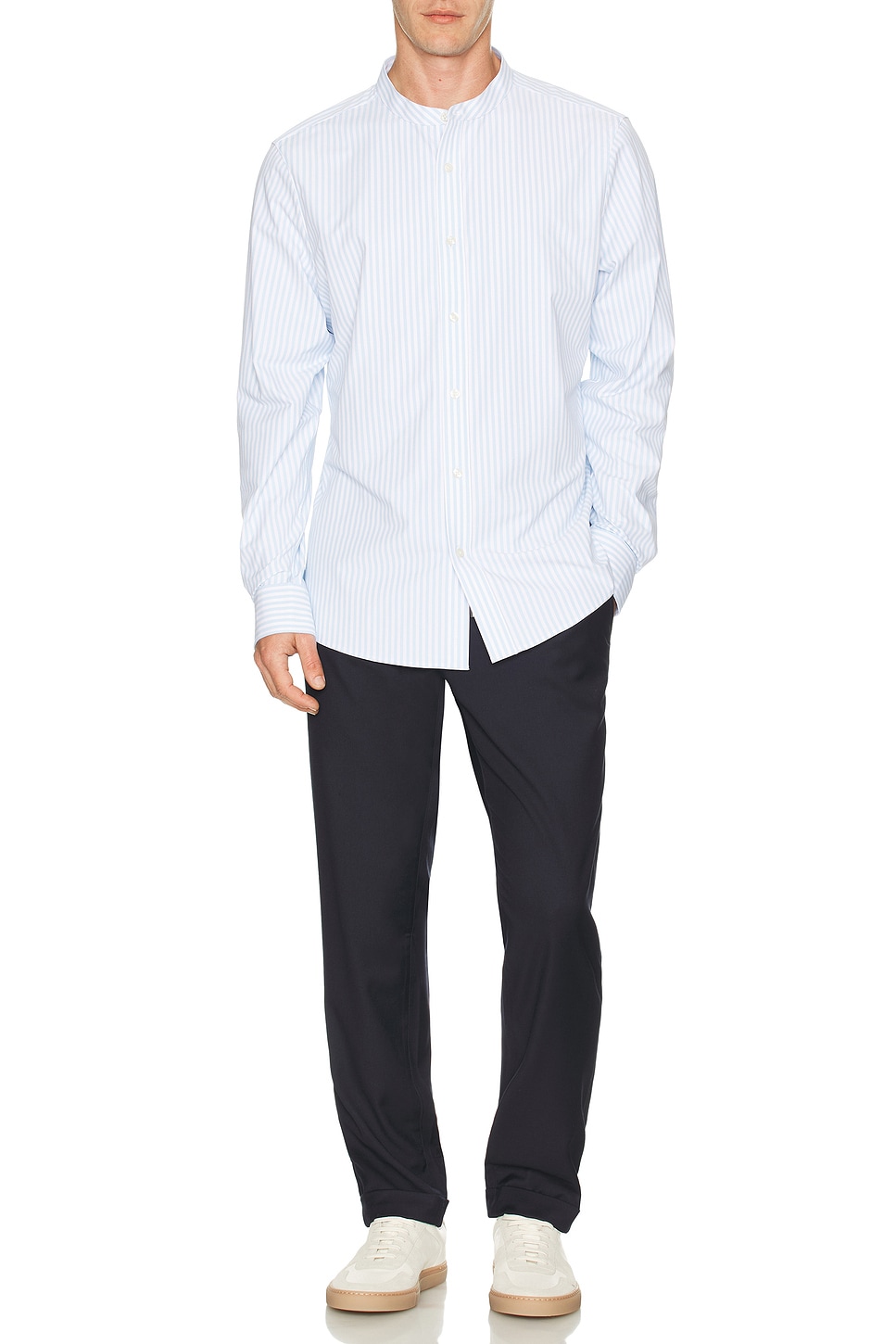 State Of Mind Band Collar Shirt