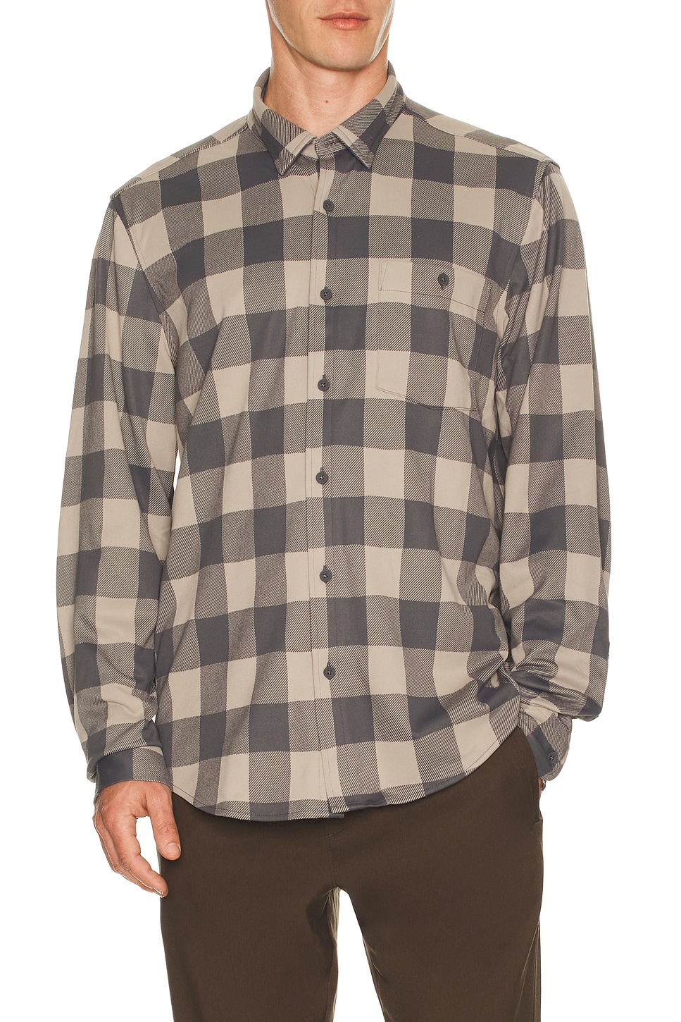 Rhone — РУБАШКА HARDY · Foggy Taupe Iron Buffalo Check