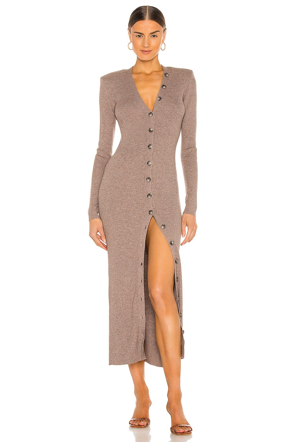 Ronny Kobo Vianne Knit Dress in Walnut REVOLVE