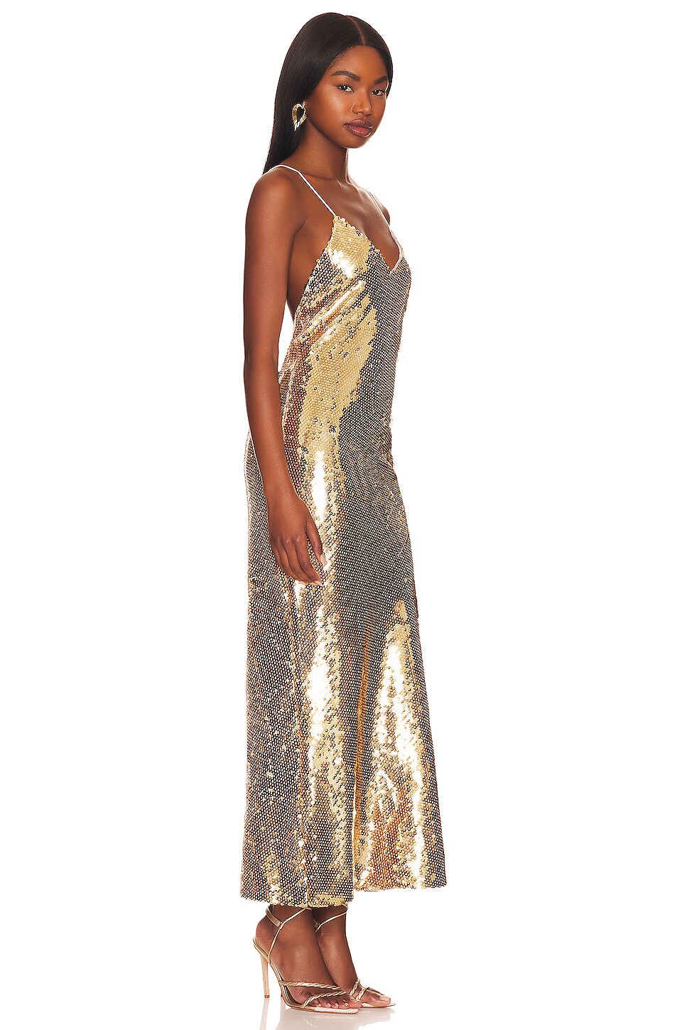 Ronny Kobo Shelly Dress in Gold