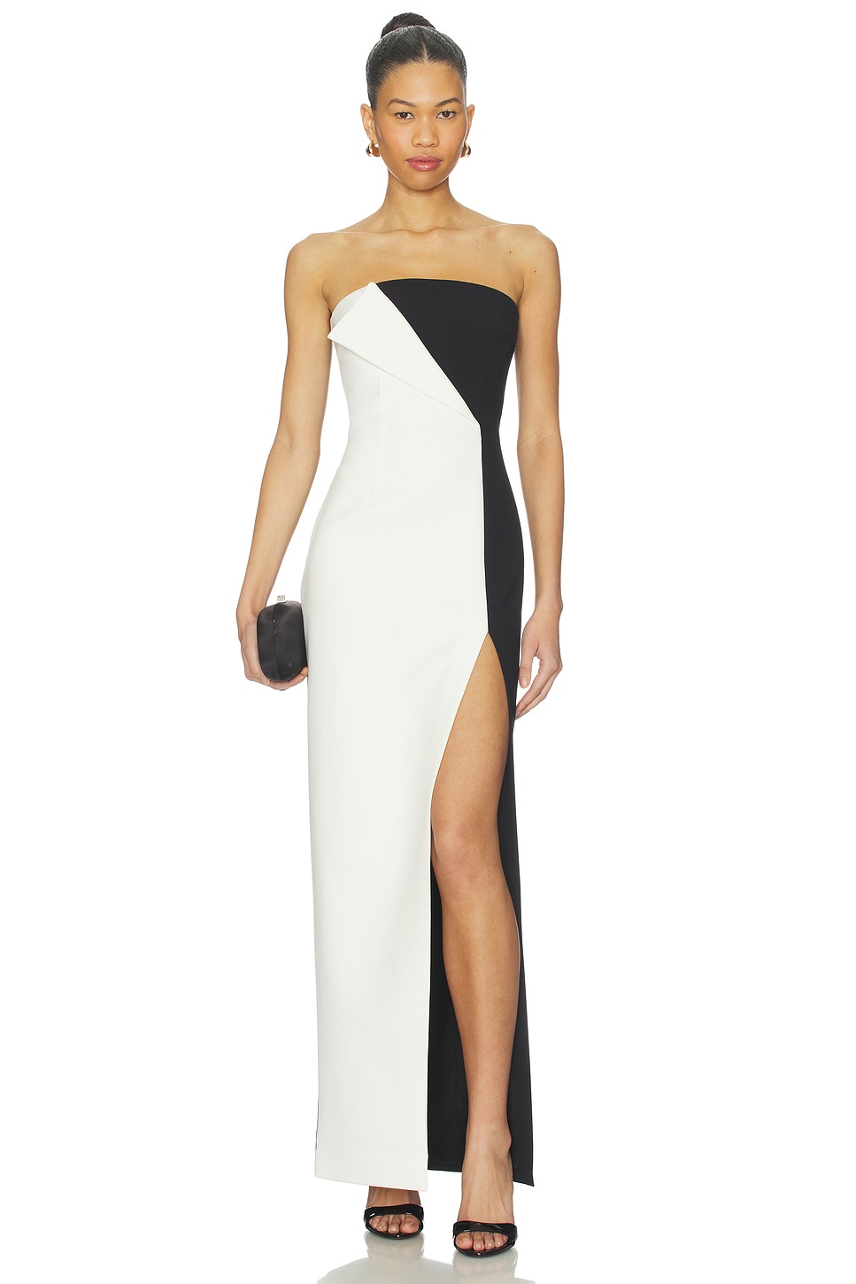 Ronny Kobo River Dress in Black & Ivory | REVOLVE