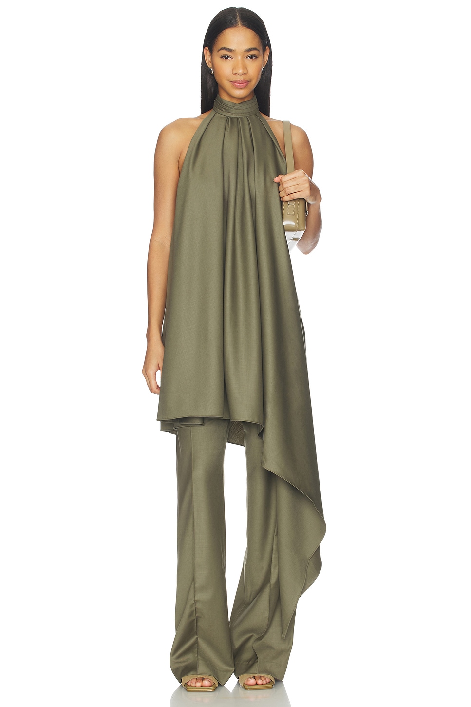 ronny kobo collective green halter dress Green Halter Dress