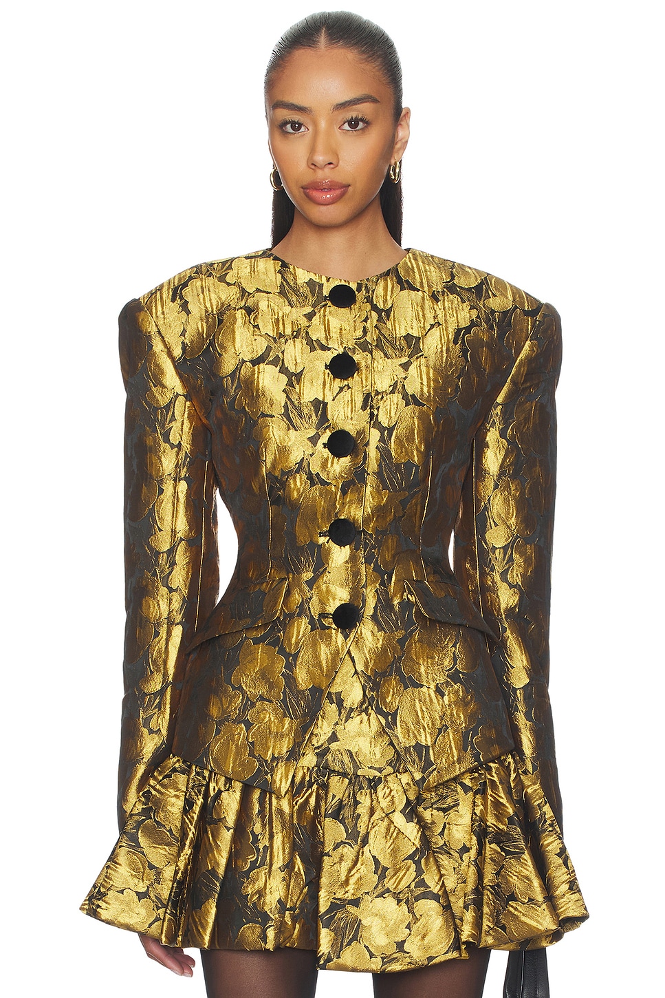 Ronny Kobo Wanda Blazer in Black Gold | REVOLVE