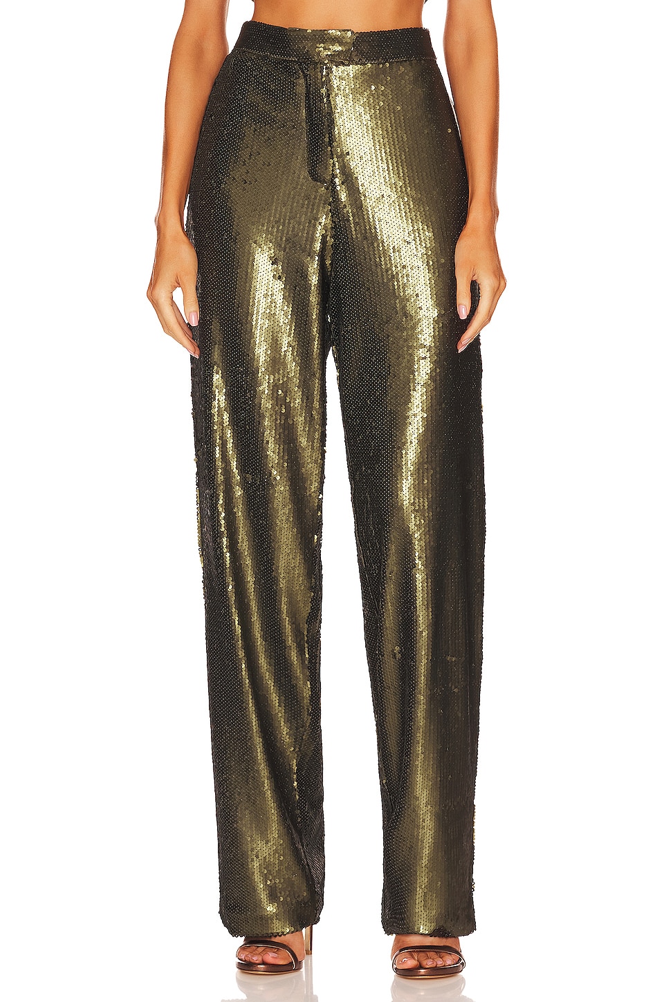 Ronny Kobo Claire Pant in Green Sequins | REVOLVE