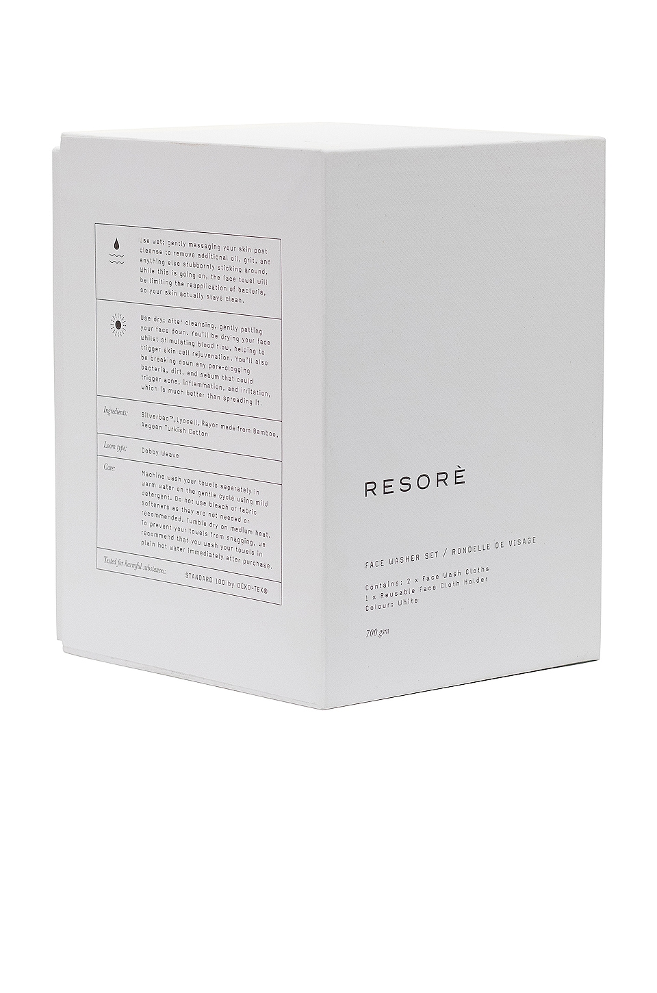 RESORE SET OF 2 WASH CLOTHS WITH WASH CLOTH HOLDER