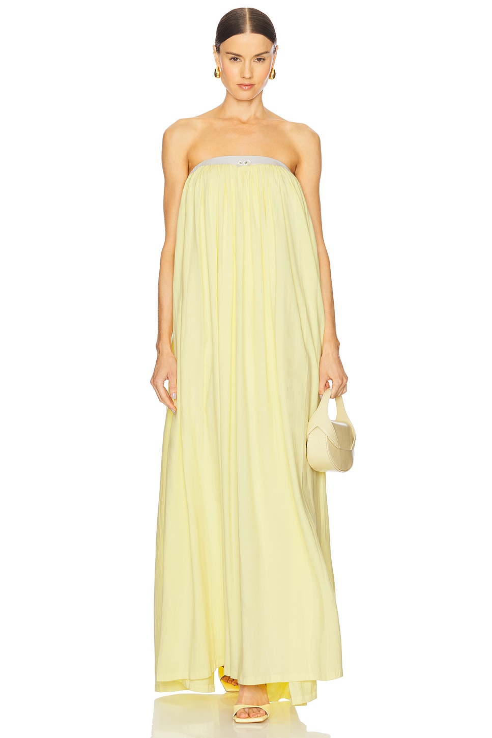 Rowen Rose Strapless Maxi Dress in Yellow | REVOLVE