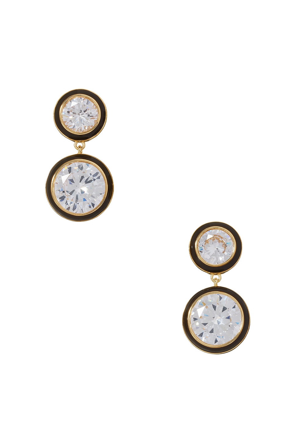 Cubic Double Drop Earrings