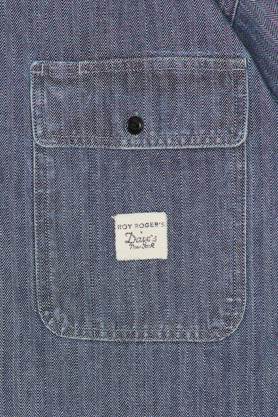 Shirt Time Off Recycled Indigo Chevron Rinse - Thumbnail 3