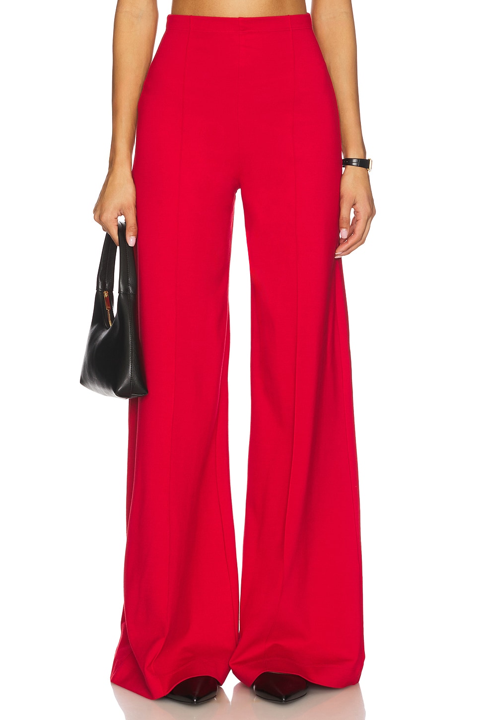 Ponte Knit Wide Leg Pant