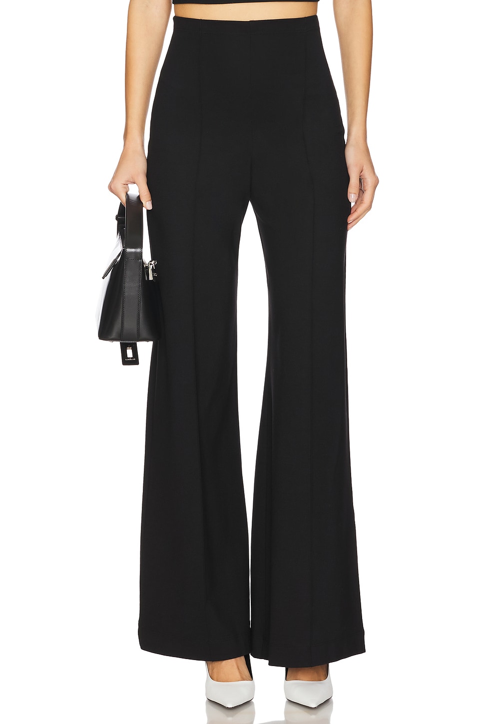 Ponte Knit Wide Leg Pant