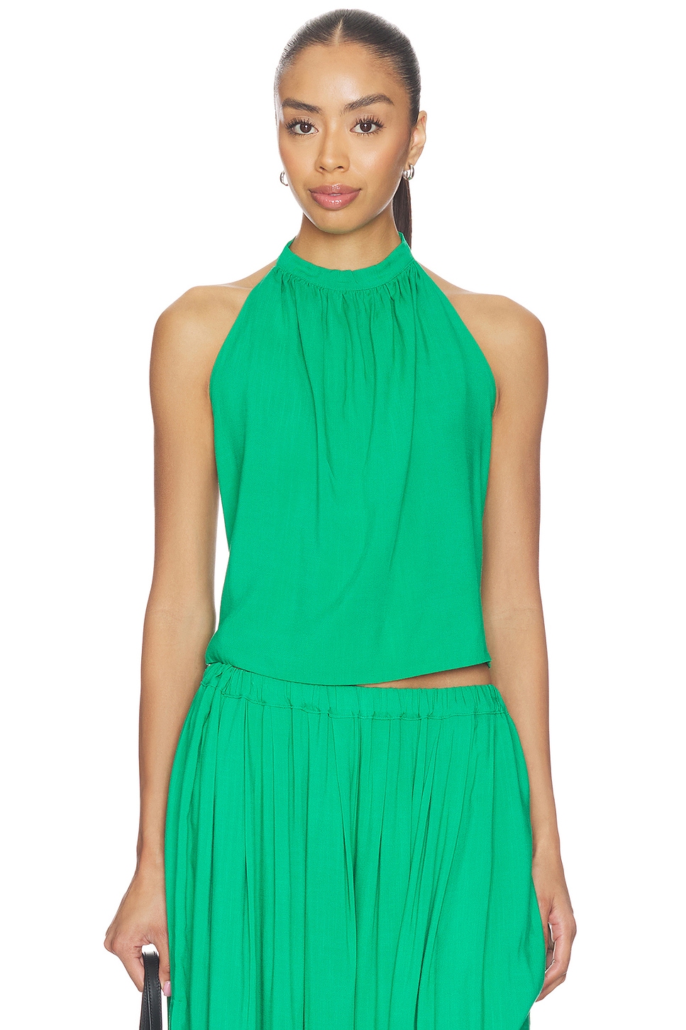 Linen Tie Back Halter Top - thumbnail 2
