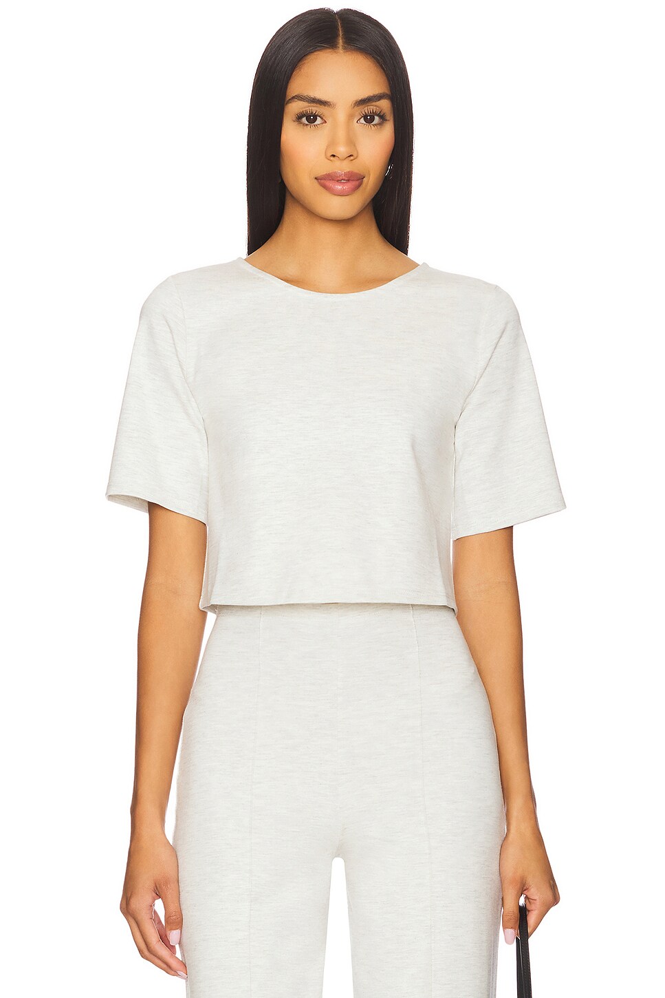 Ponte Knit Short Sleeve Top