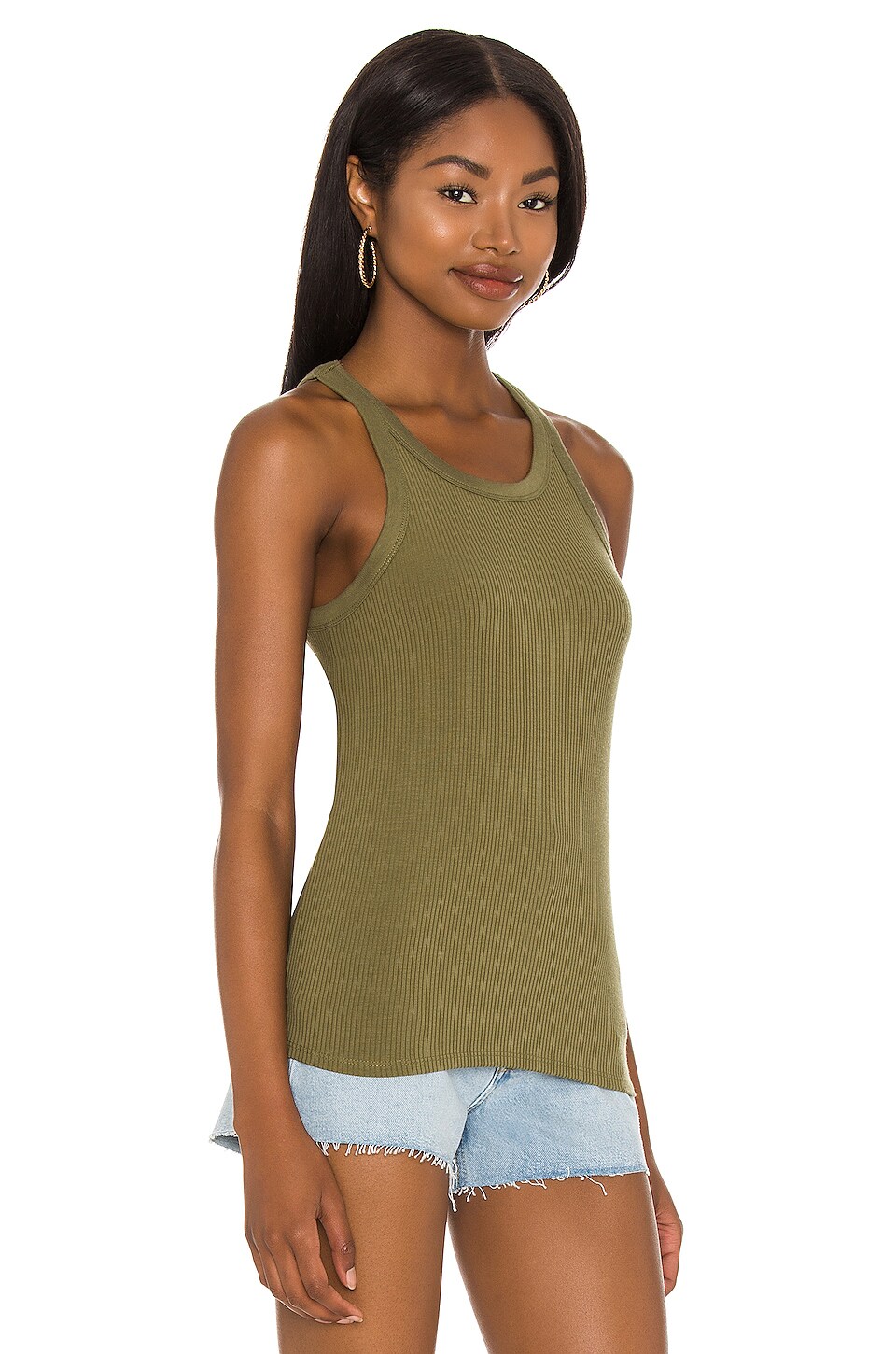 Richer Poorer Recycled Rib Tank in Olive Army | REVOLVE