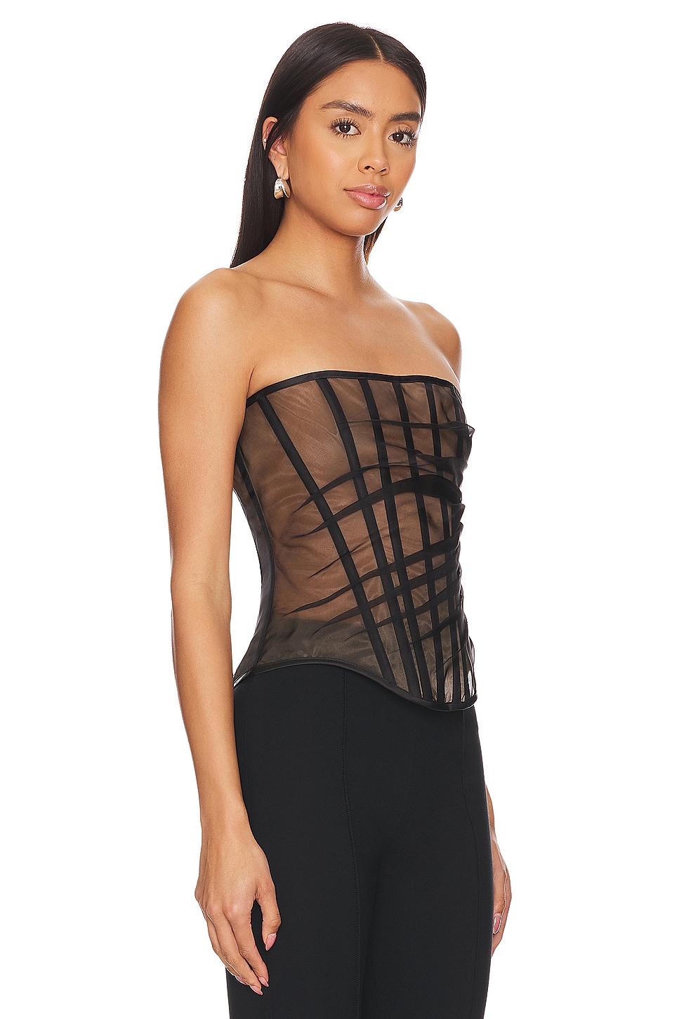 Rozie Corsets Draped Organza Corset Top