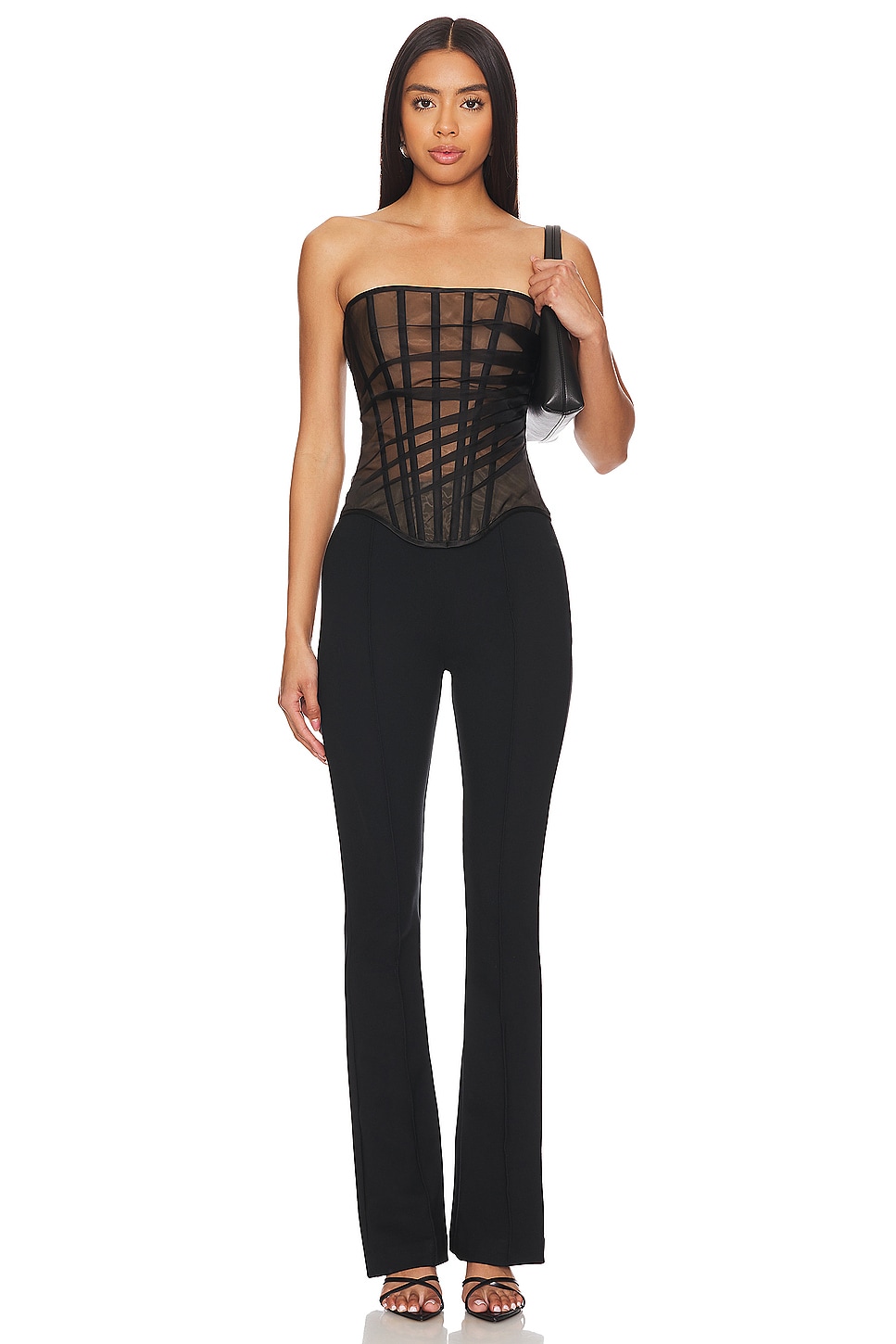 Draped Organza Corset Top