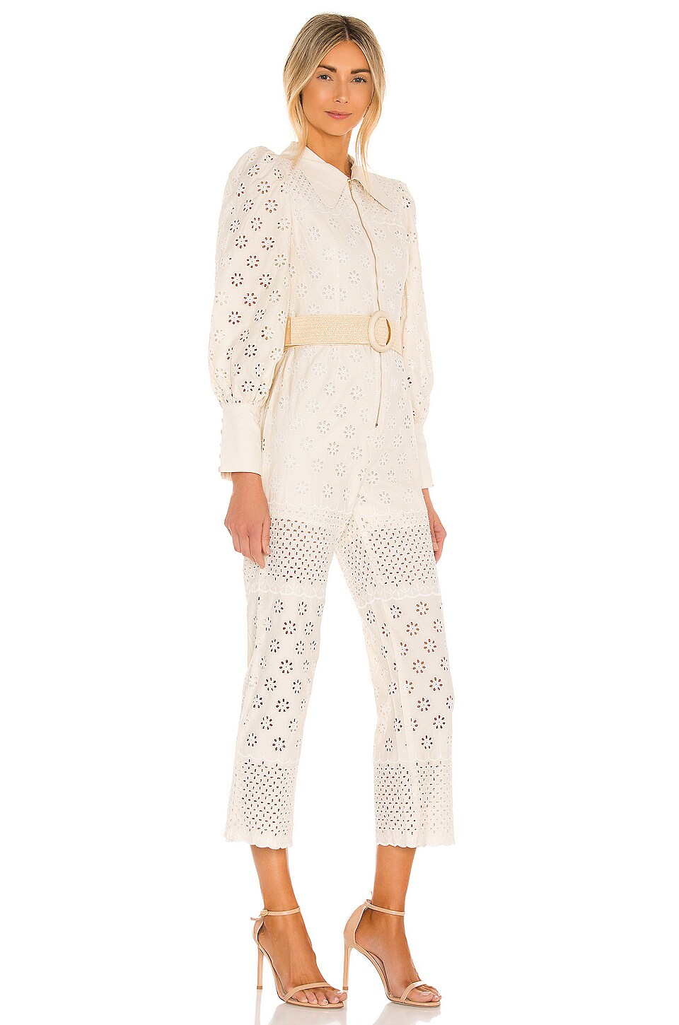 RAISSA Belted Jumpsuit in Butter