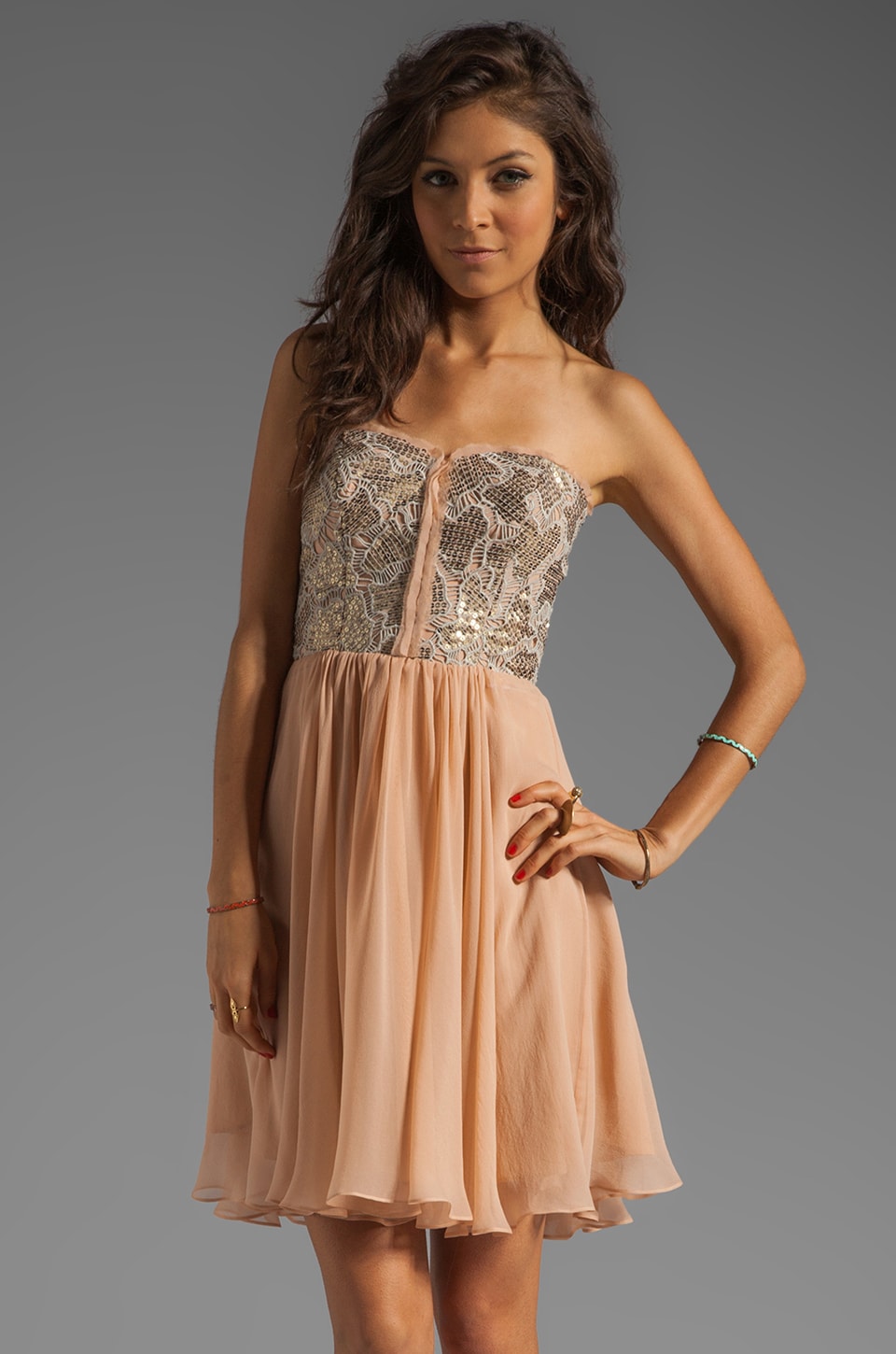 rebecca taylor strapless dress