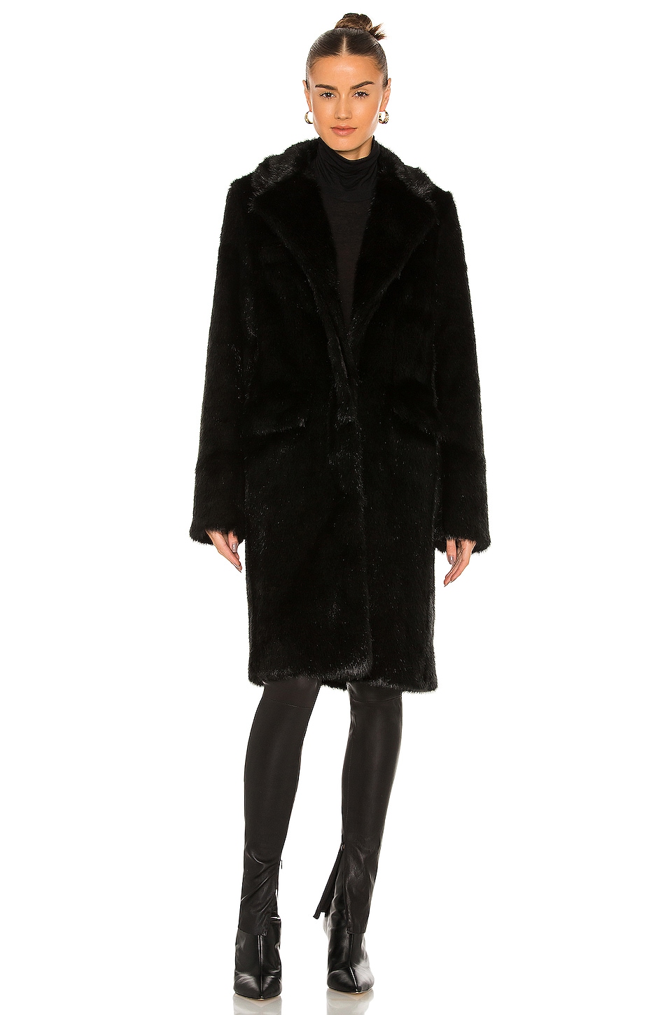 Dawson Faux Fur Coat - Thumbnail 2