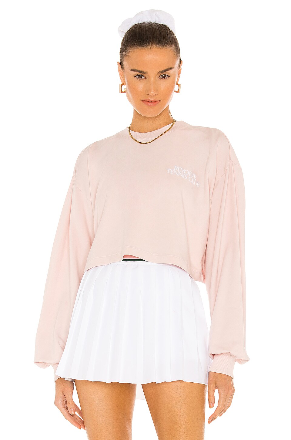 REVOLVE TENNIS CLUB Cropped Sweatshirt in Vintage Pink REVOLVE