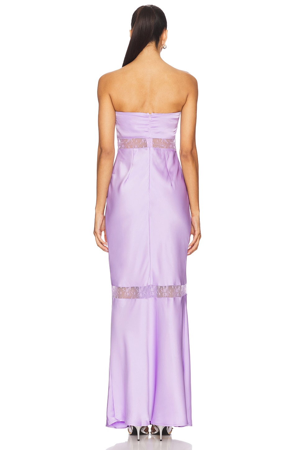 sachin and babi light blue dress Runaway The Label Melrose Strapless Maxi Dress in Lilac