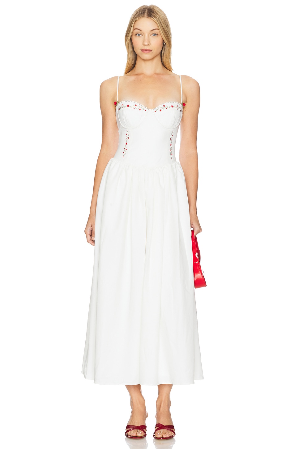 knee length dresses for ladies Zarita Midi Dress - White main image 1