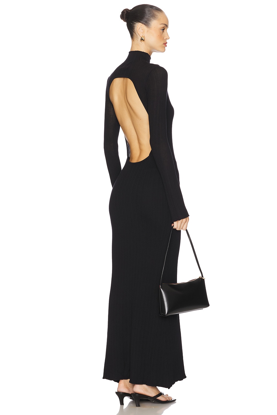 knee length dresses for ladies Blue Martina Scarf Cut Out Fringe Maxi Dress – FARM Rio main image 0