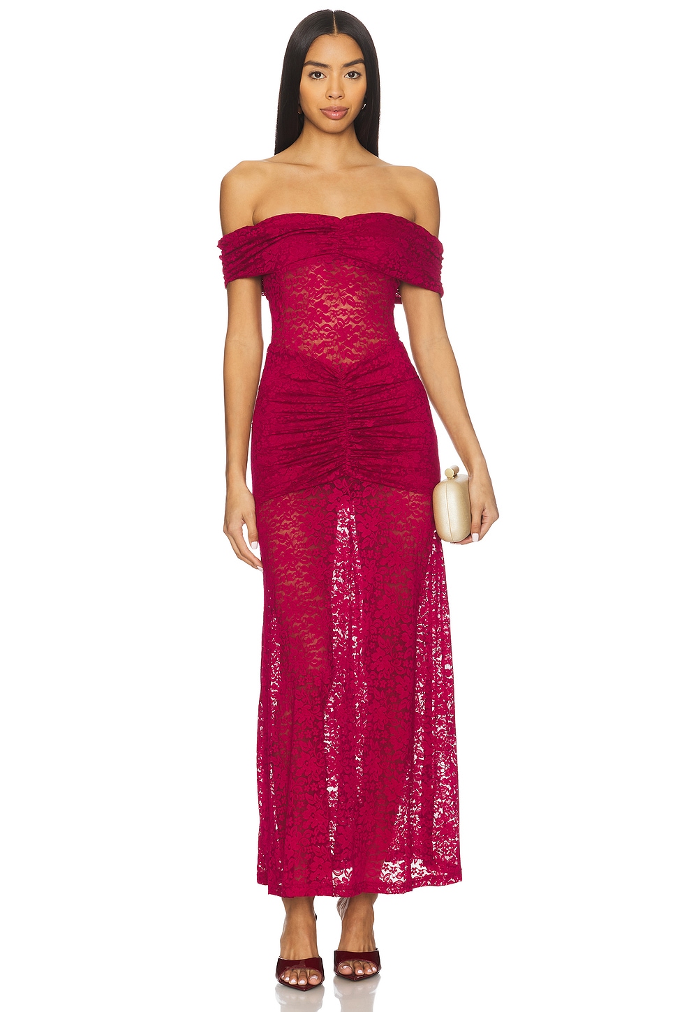 Runaway The Label Vaneya Lace Maxi Dress in Berry | REVOLVE Runaway The Label Vaneya Lace Maxi Dress in Berry | REVOLVE