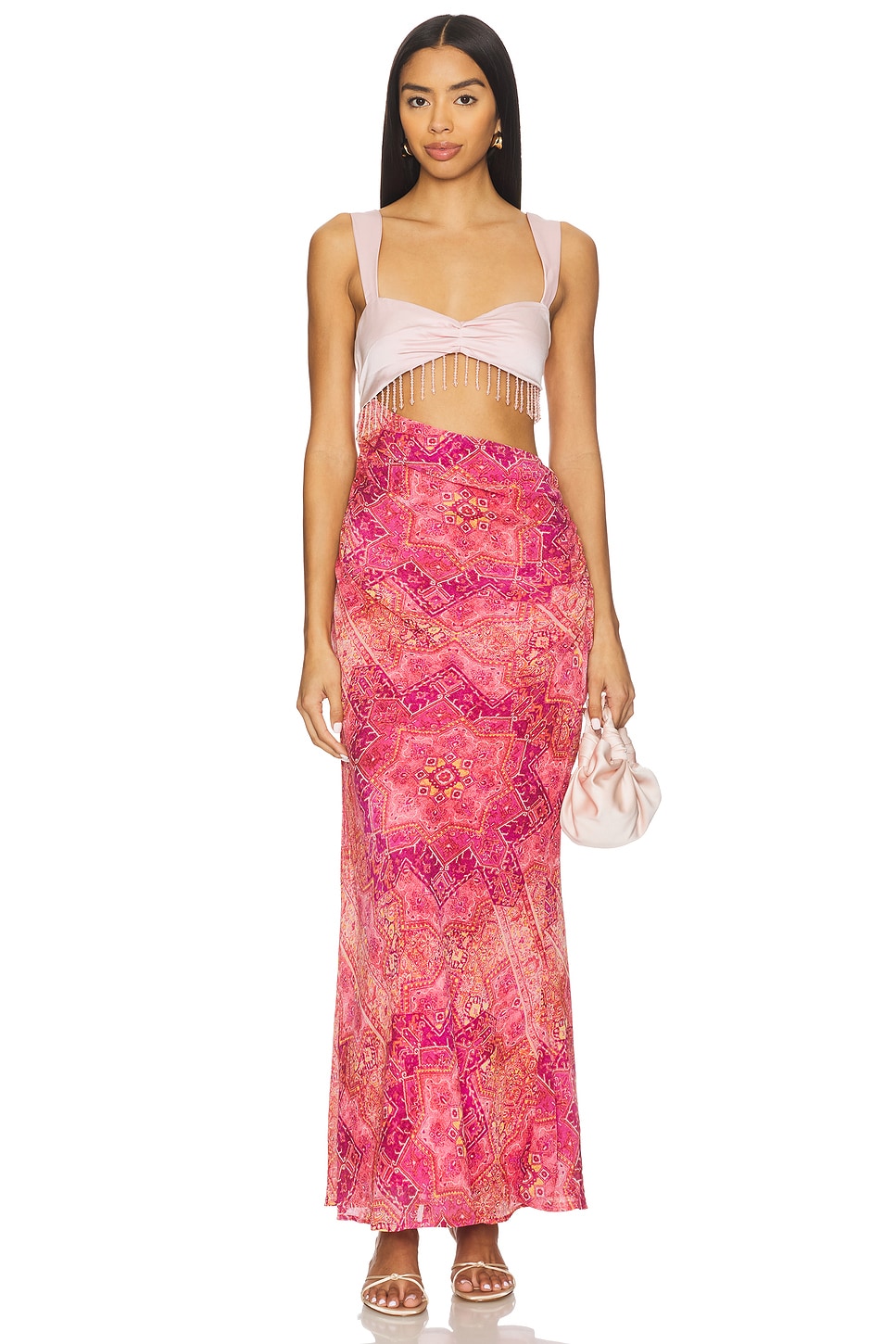 alzona maxi dress ALZONA CUTOUT MAXI DRESS - GAIA PINK